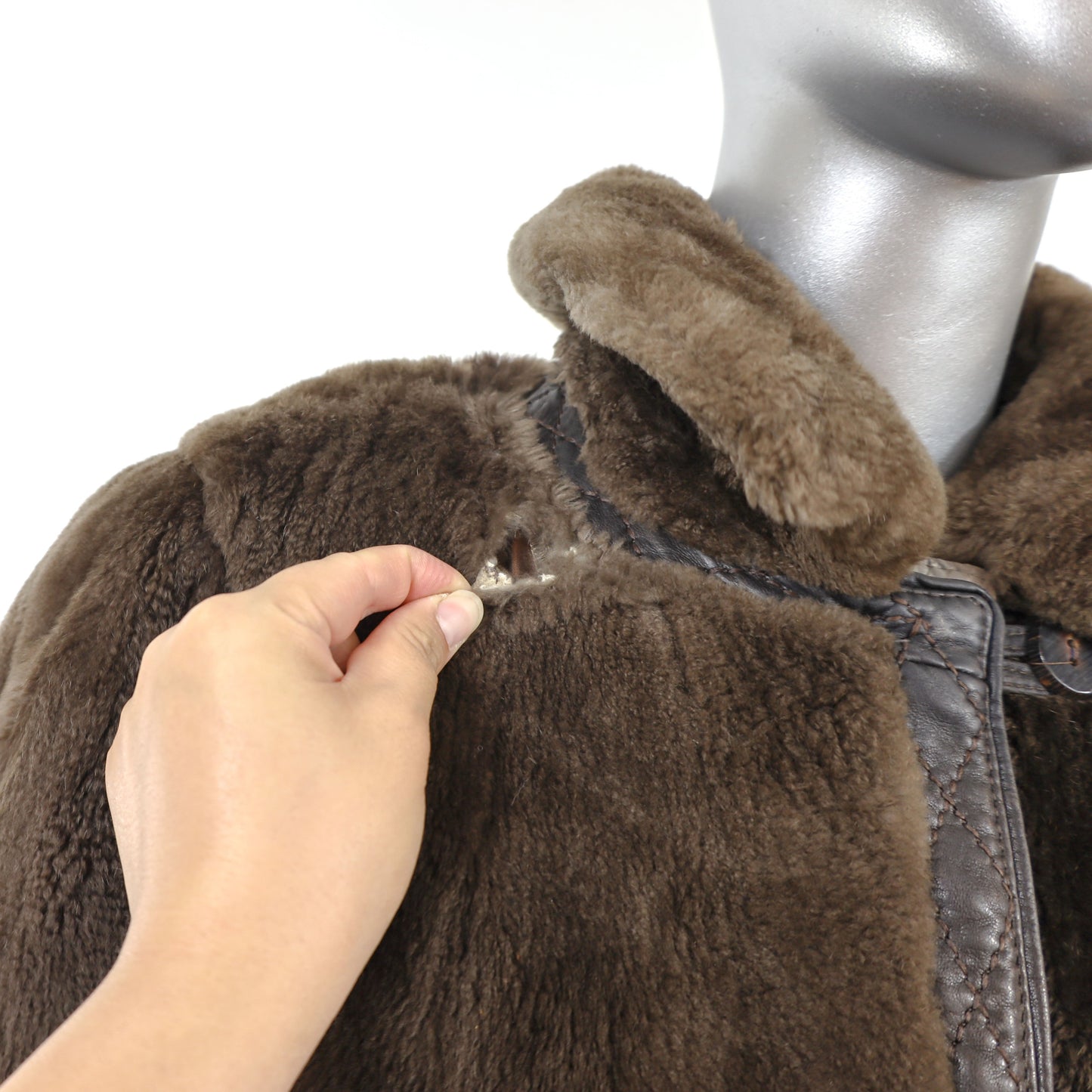 Sheared Beaver Coat with Detachable Lining- Size M