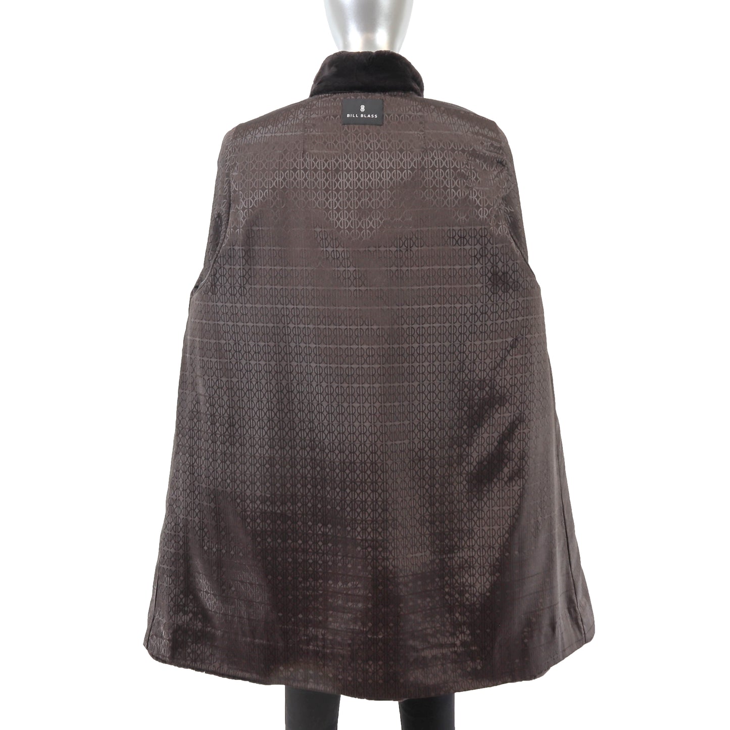Bill Blass Dark Brown Sheared Beaver 3/4 Coat- Size XL