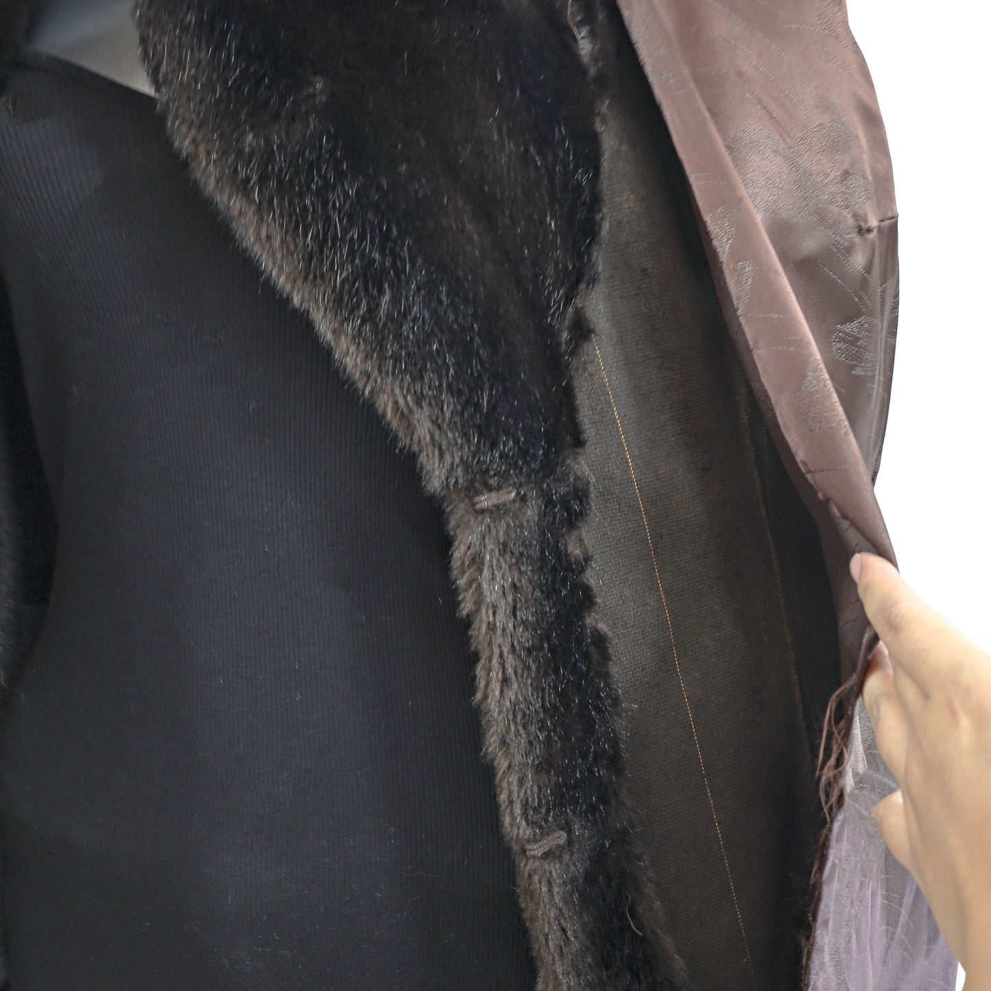 Faux Fur Coat- Size M