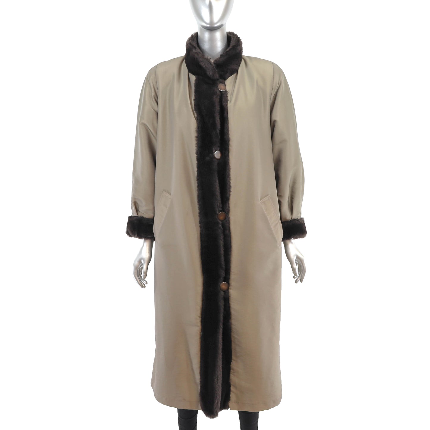 Faux Reversible Coat- Size M