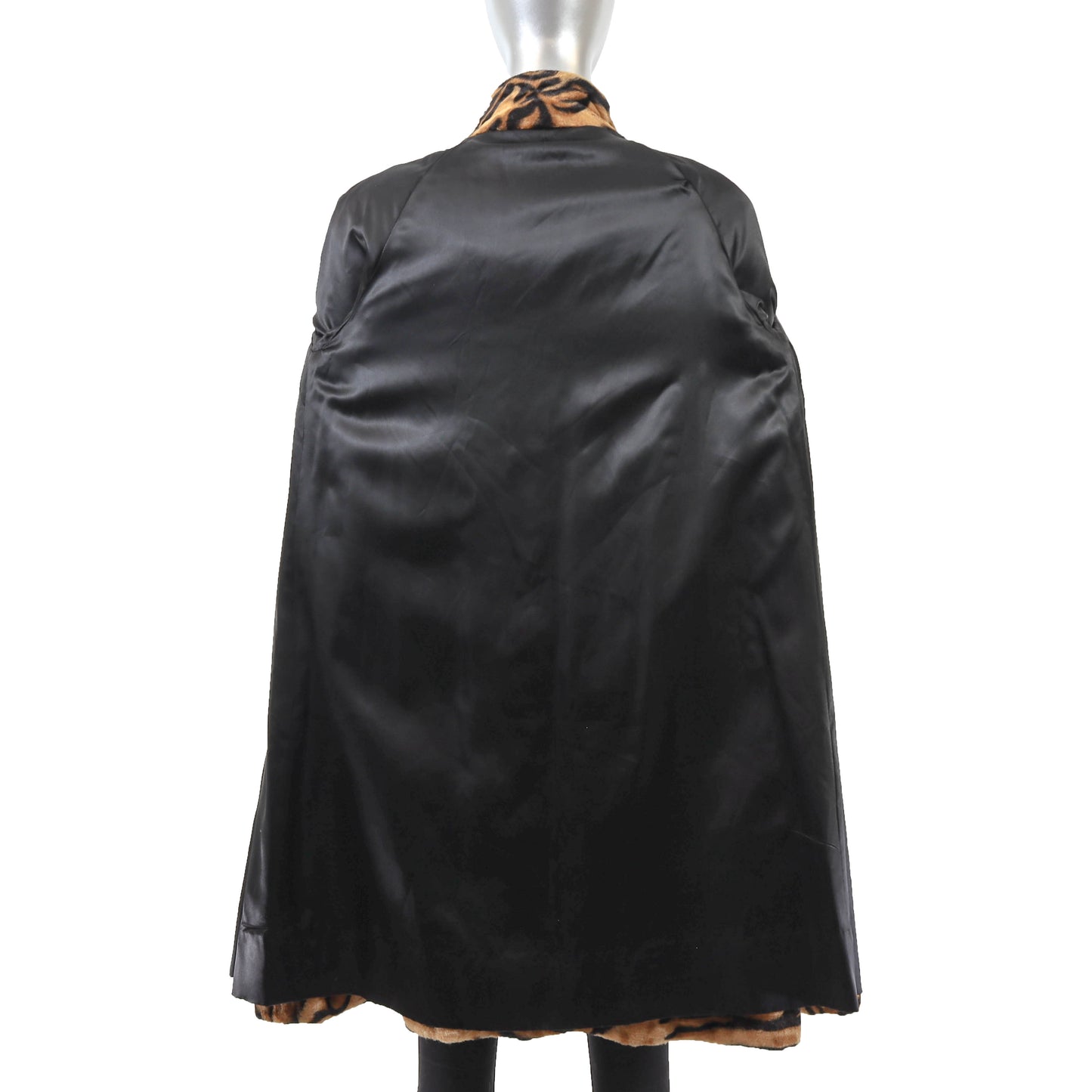 Animal Printed Faux Fur Coat- Size S