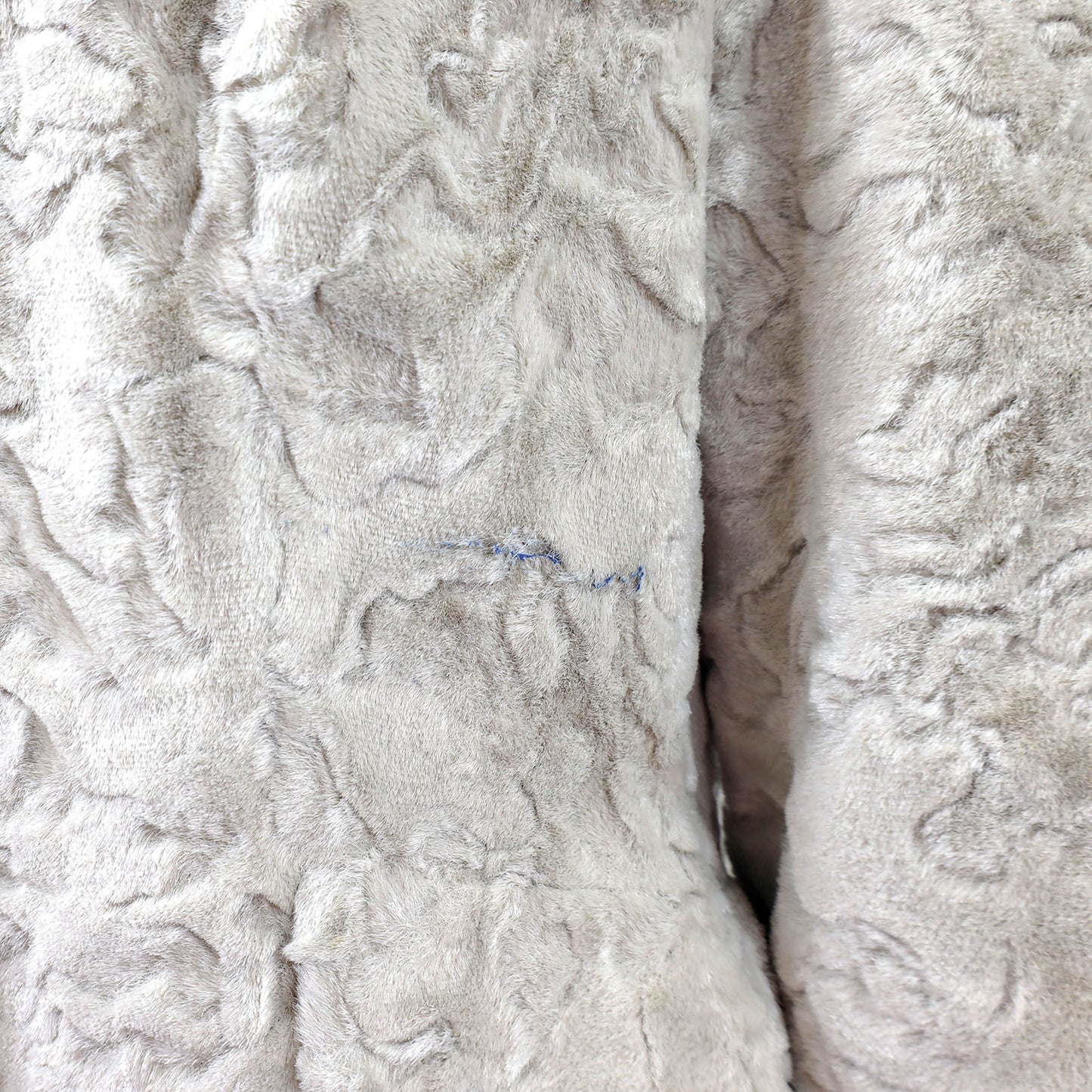 Beige Faux Fur Coat- Size S