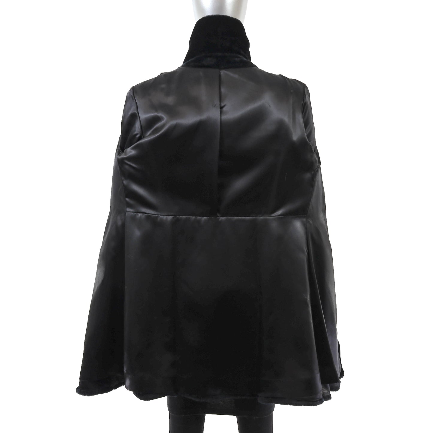 Black Faux Fur Coat- Size S