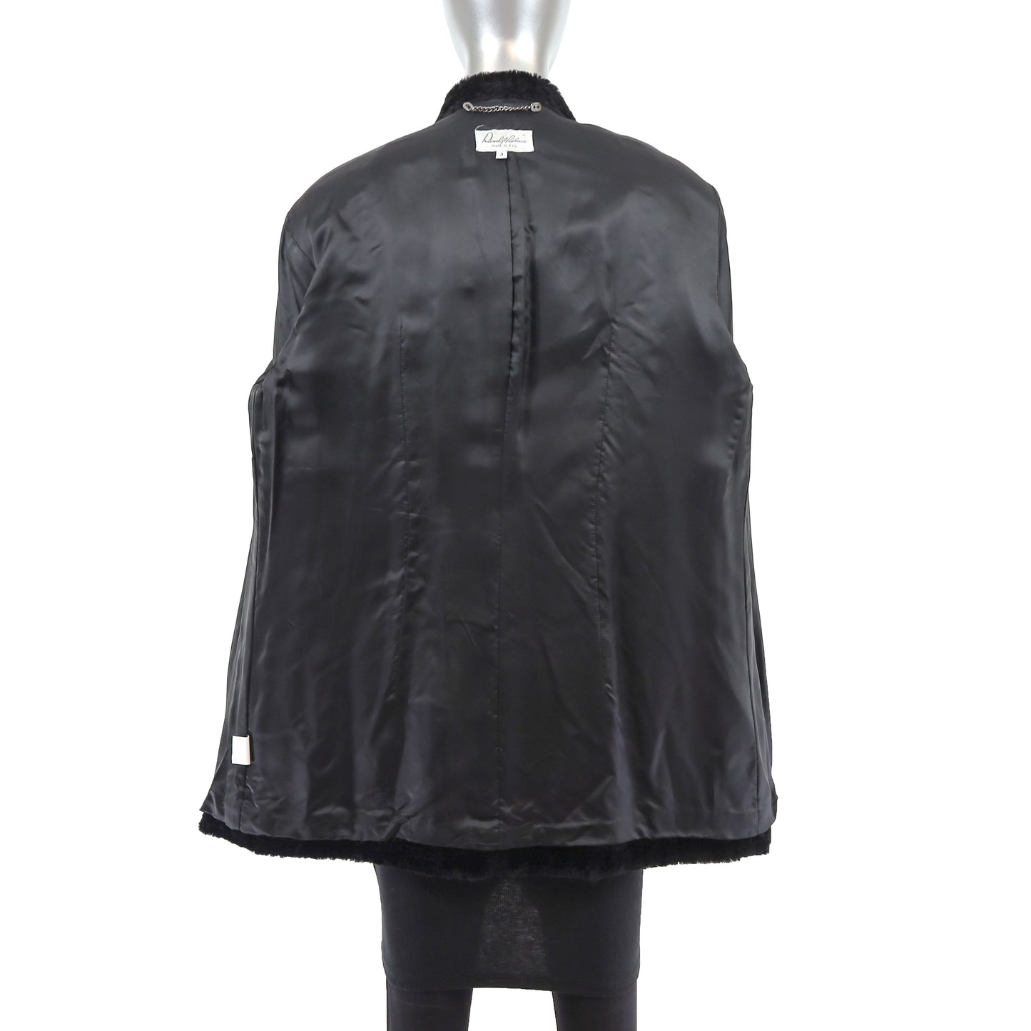 Black Faux Fur Jacket- Size M