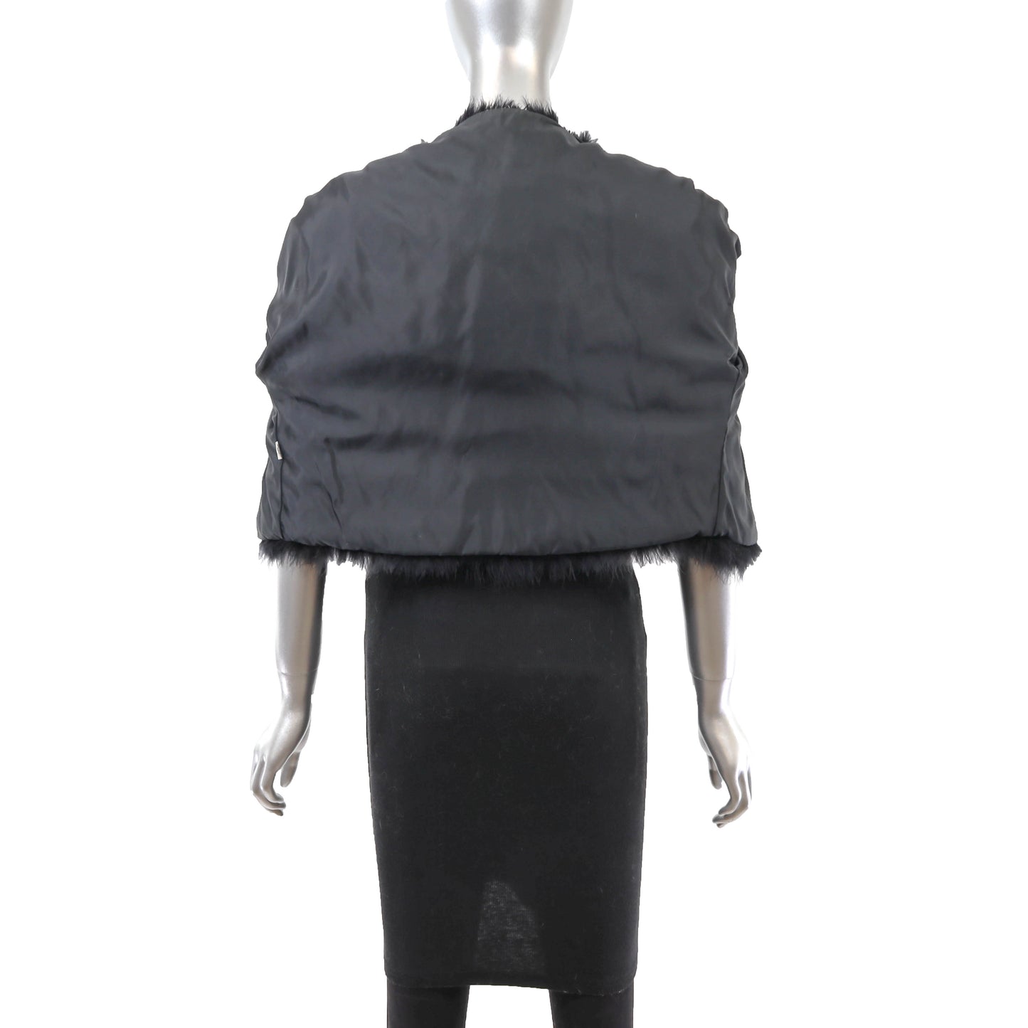 Black Feather Vest- Size S