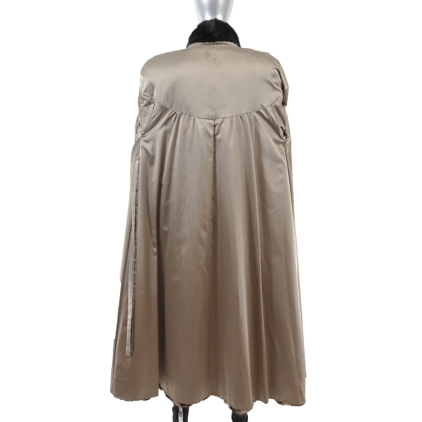 Fitch Coat with Mink Trim- Size L