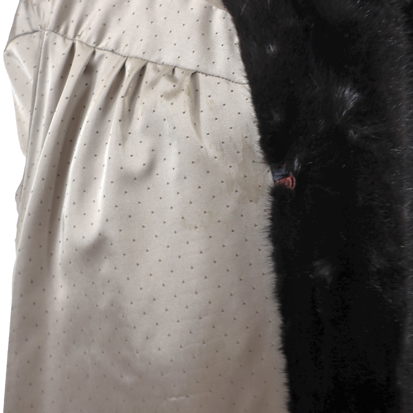 Fitch Coat with Mink Trim- Size L