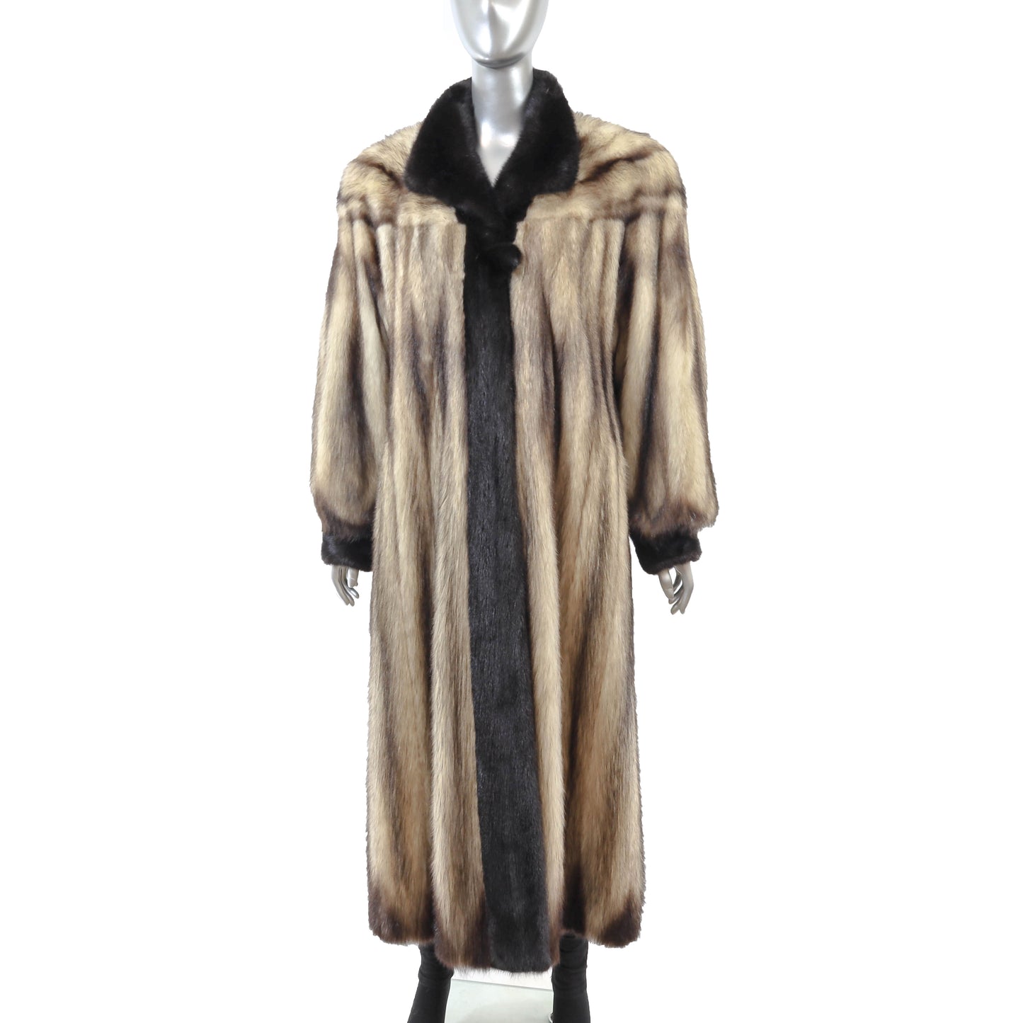 Fitch Coat with Mink Trim- Size L