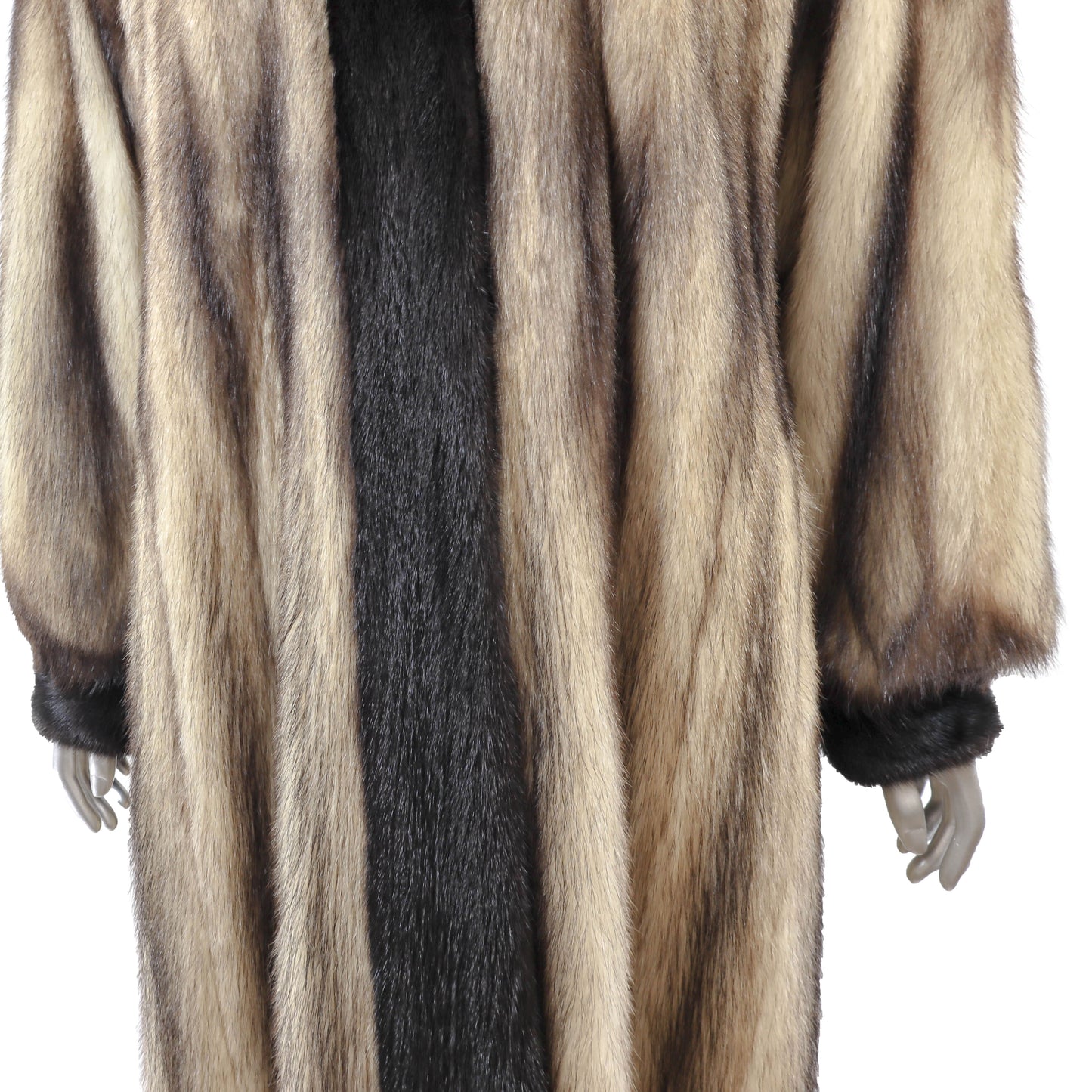 Fitch Coat with Mink Trim- Size L