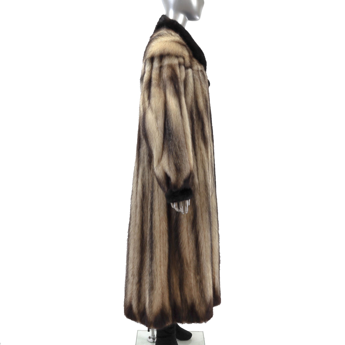 Fitch Coat with Mink Trim- Size L