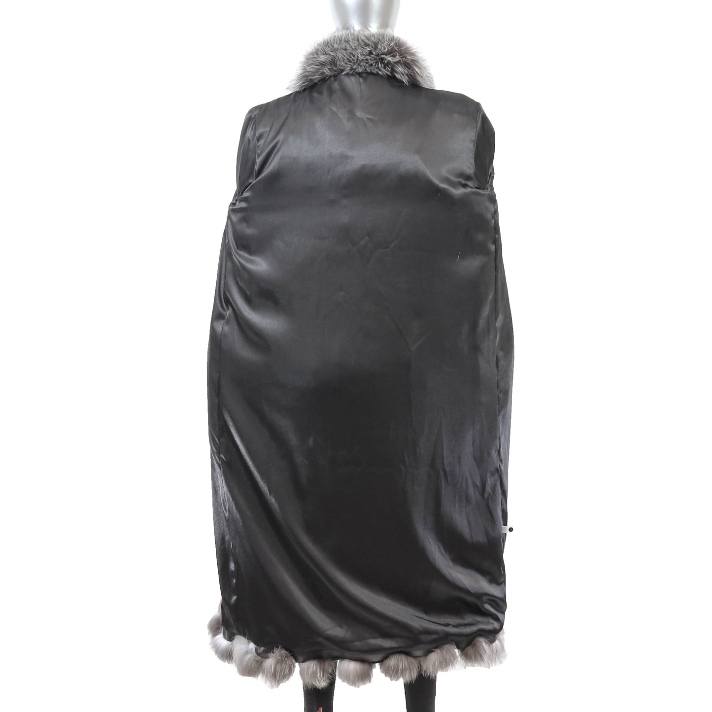 Silver Fox Coat- Size M-L