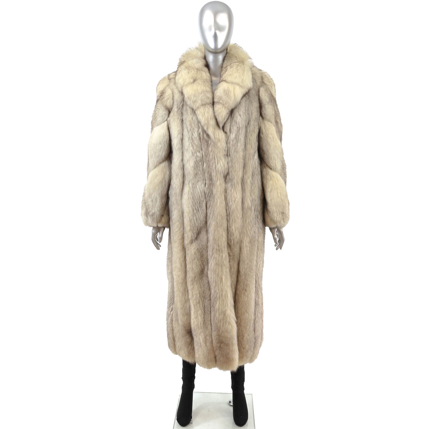 Blue Fox Coat- Size M