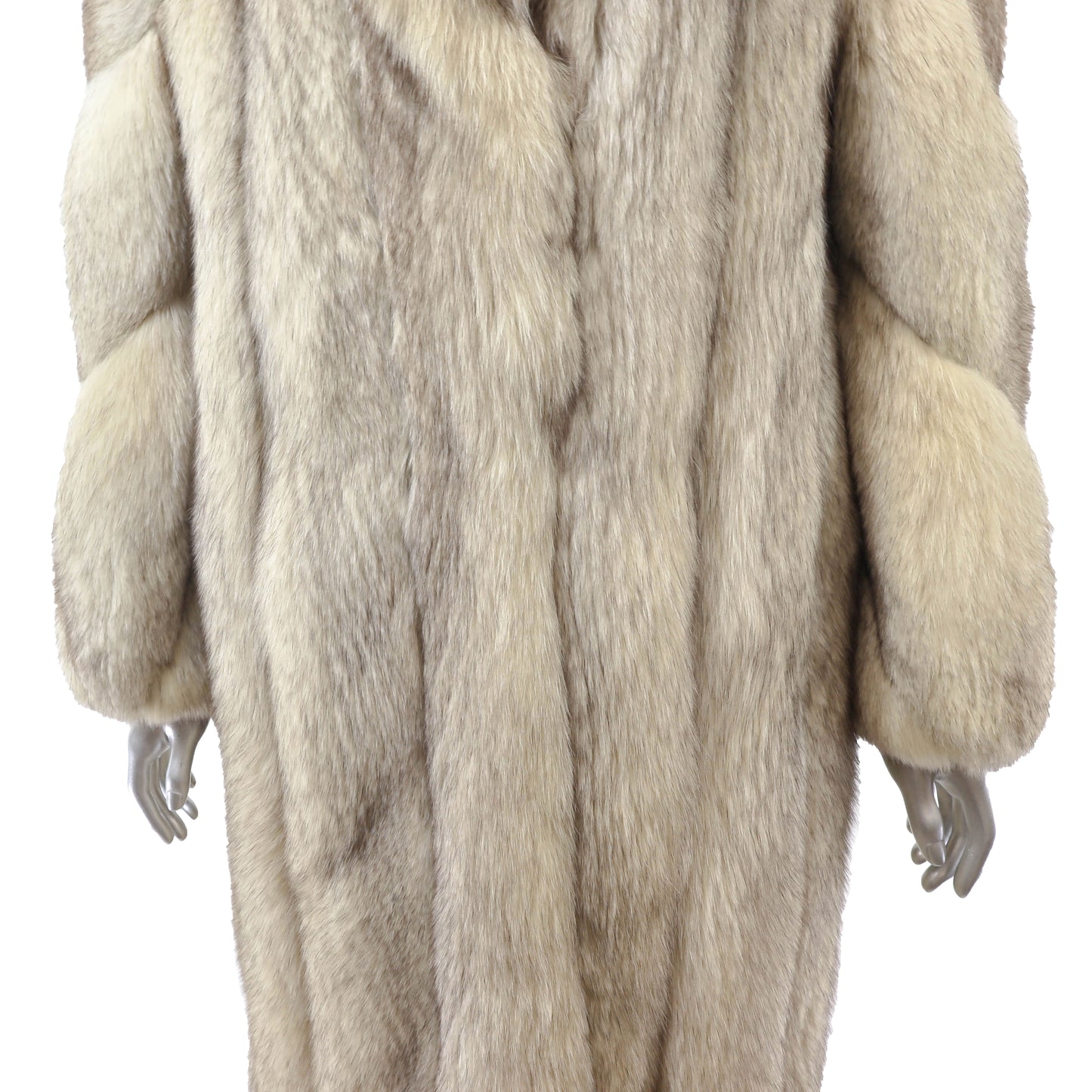 Blue Fox Coat- Size M