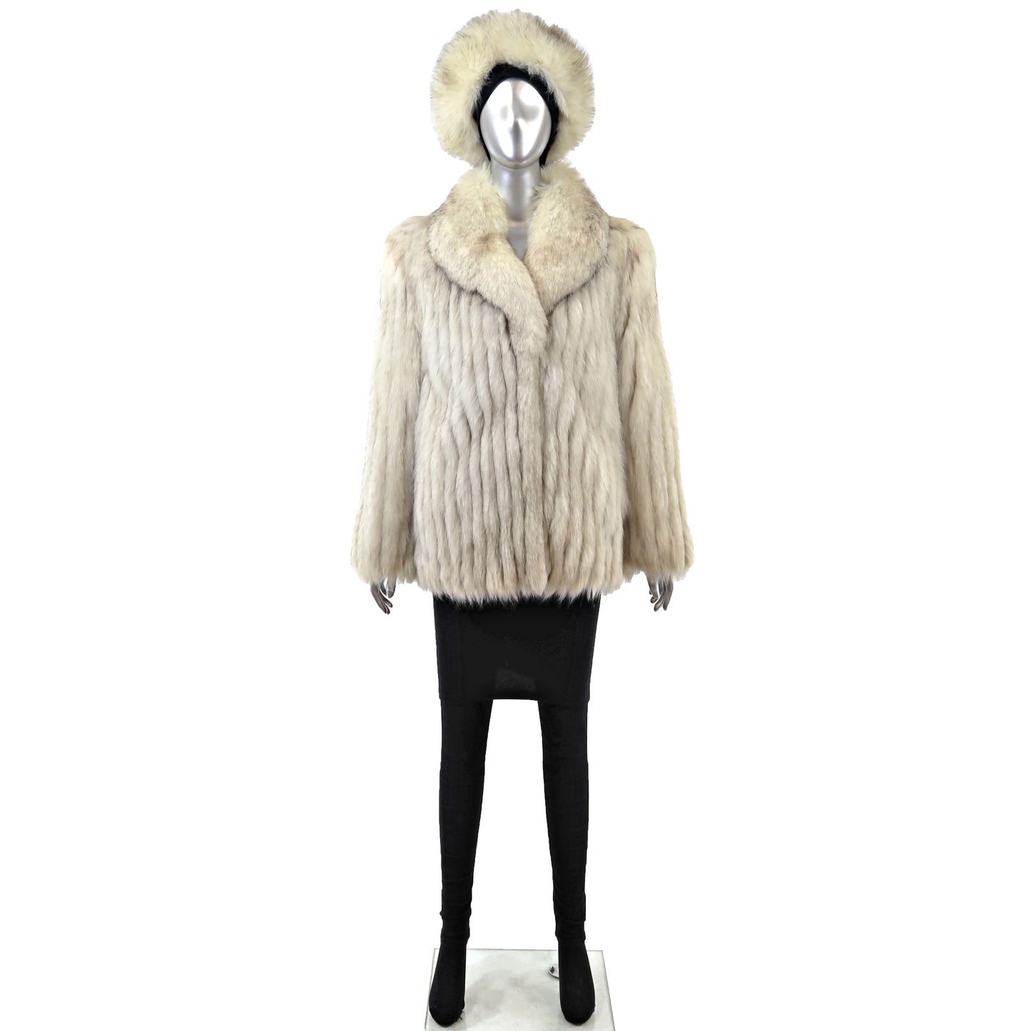 Fox Jacket with Matching Hat- Size M
