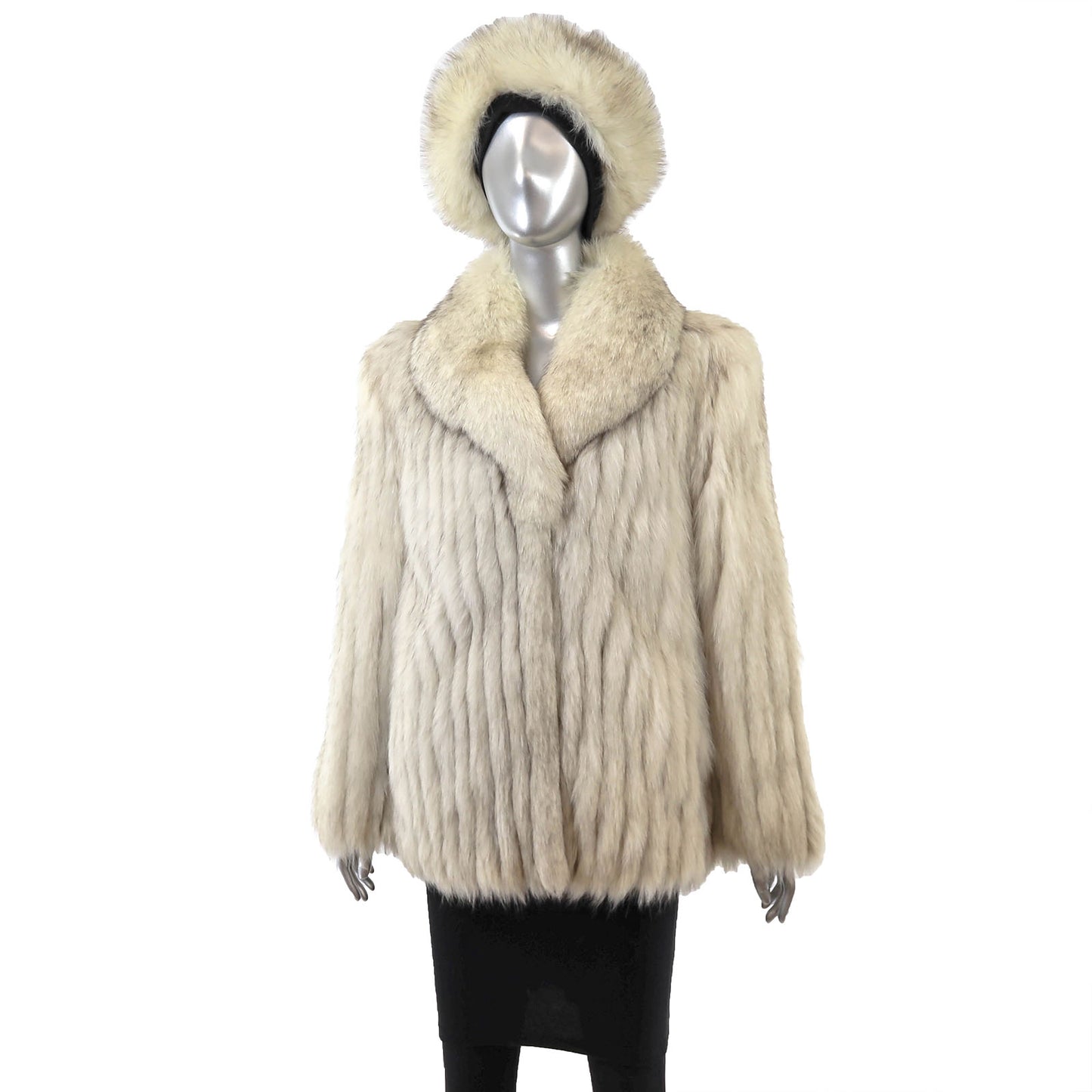 Fox Jacket with Matching Hat- Size M