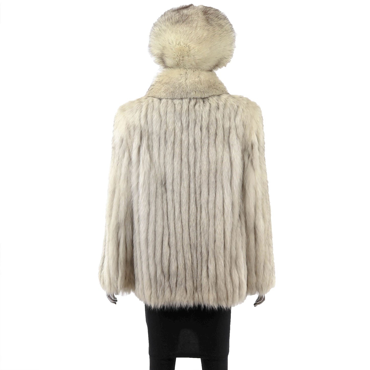 Fox Jacket with Matching Hat- Size M