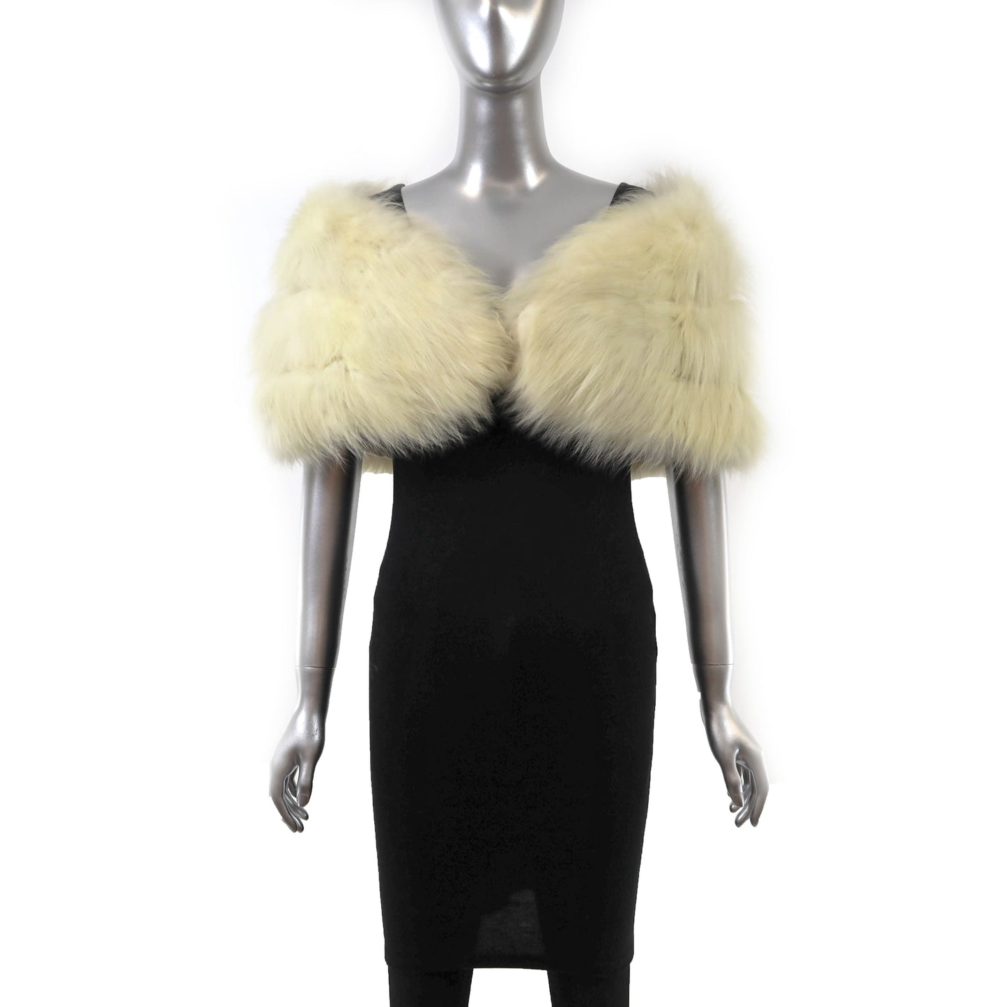 White Fox Stole- Size S