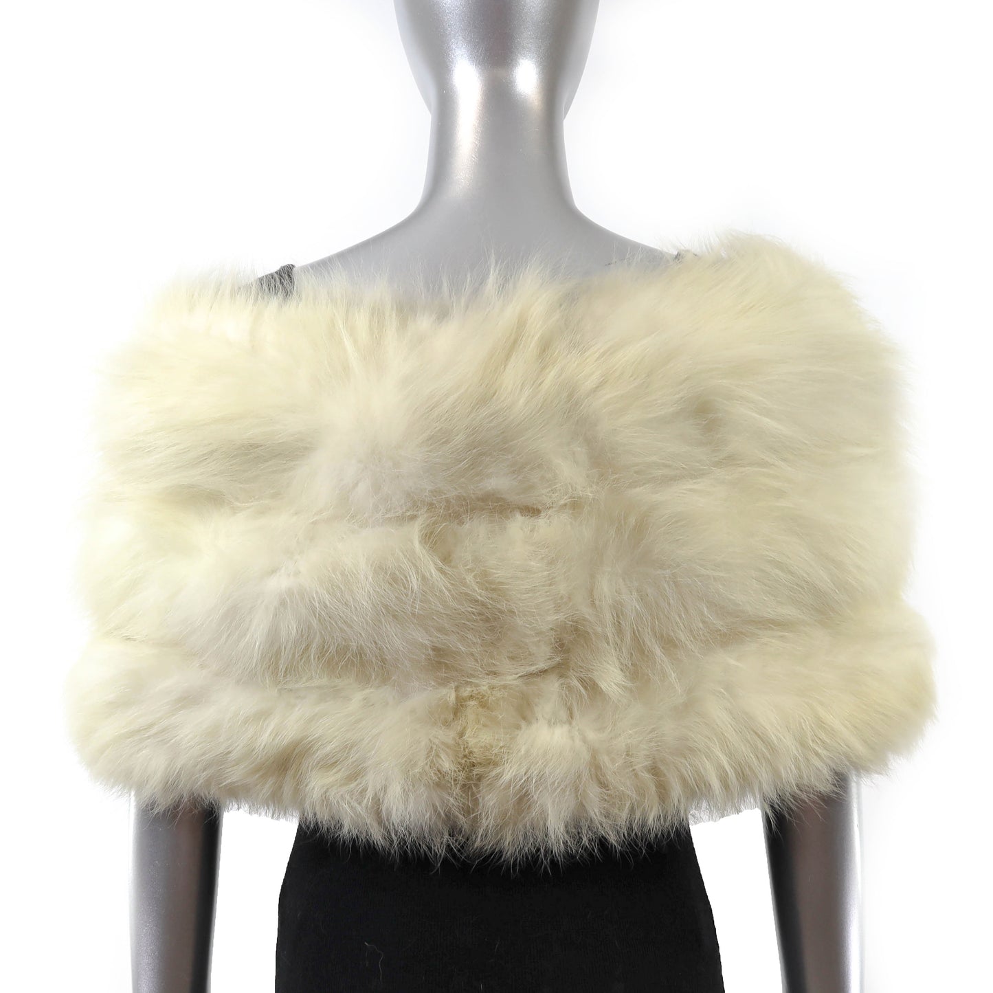 White Fox Stole- Size S