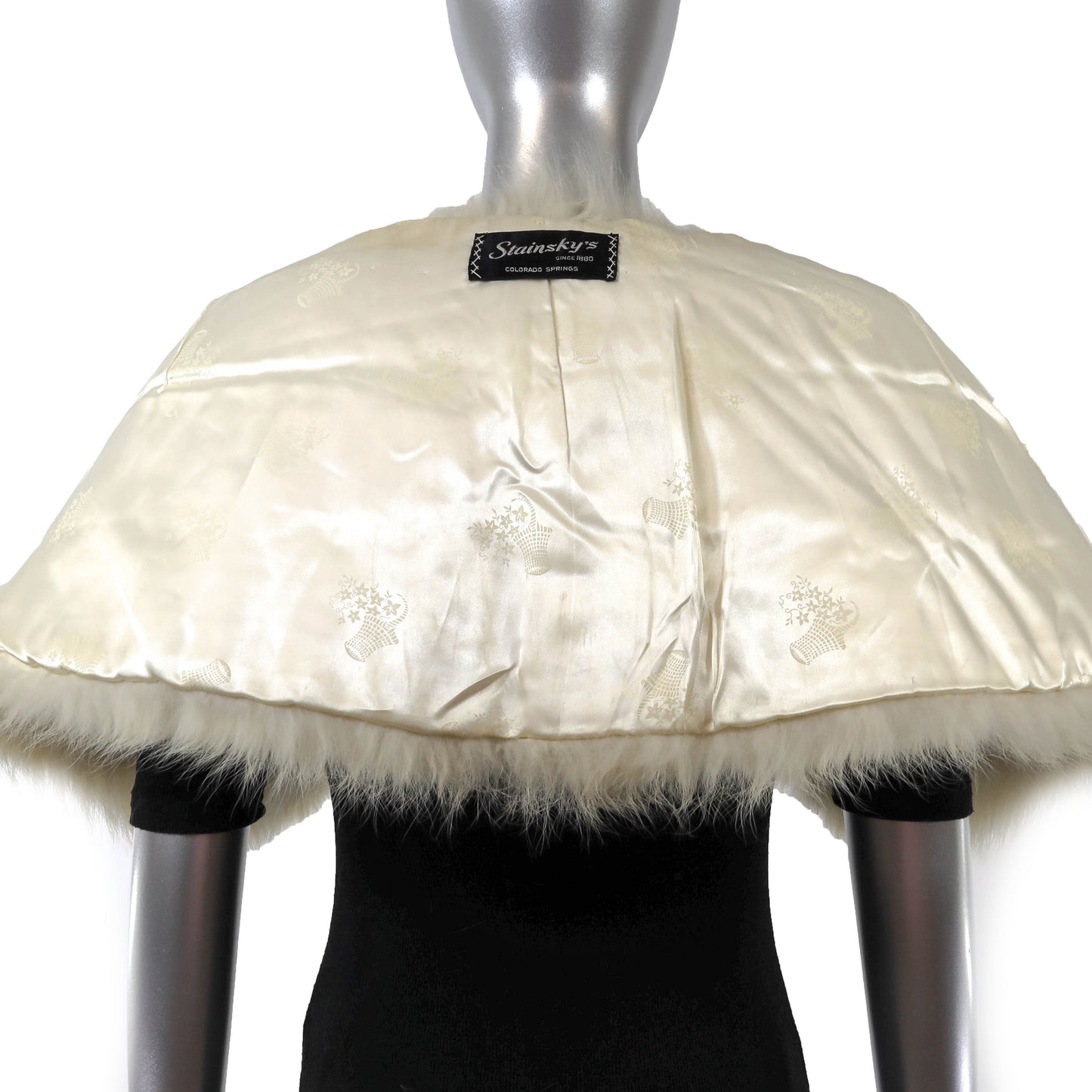 White Fox Stole- Size S