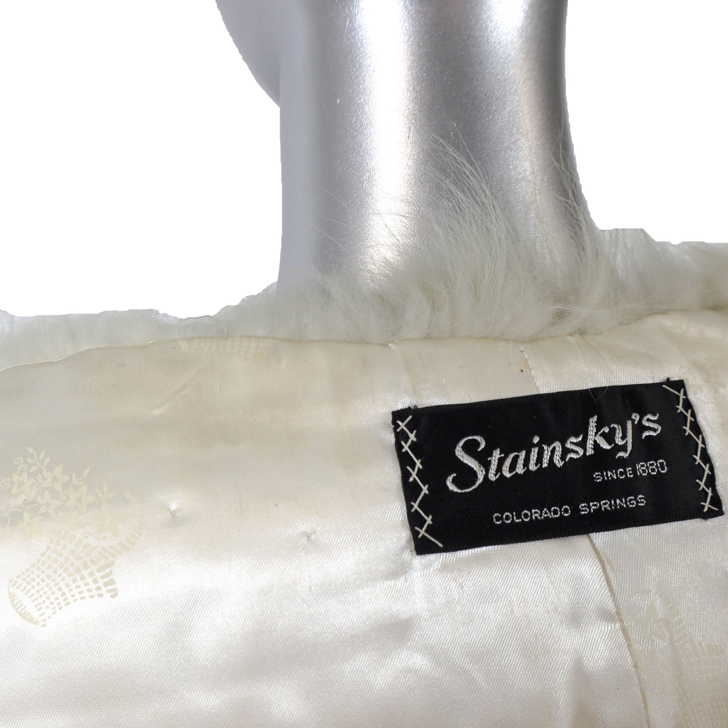 White Fox Stole- Size S