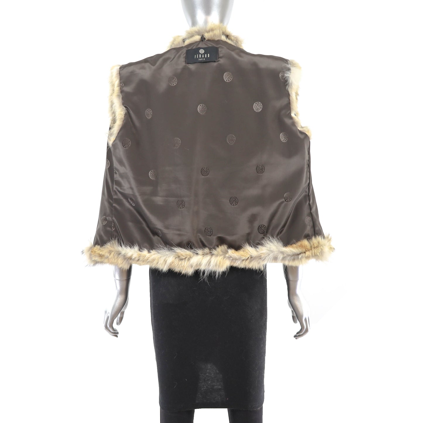 Section Fox Vest with Detachable Collar- Size M