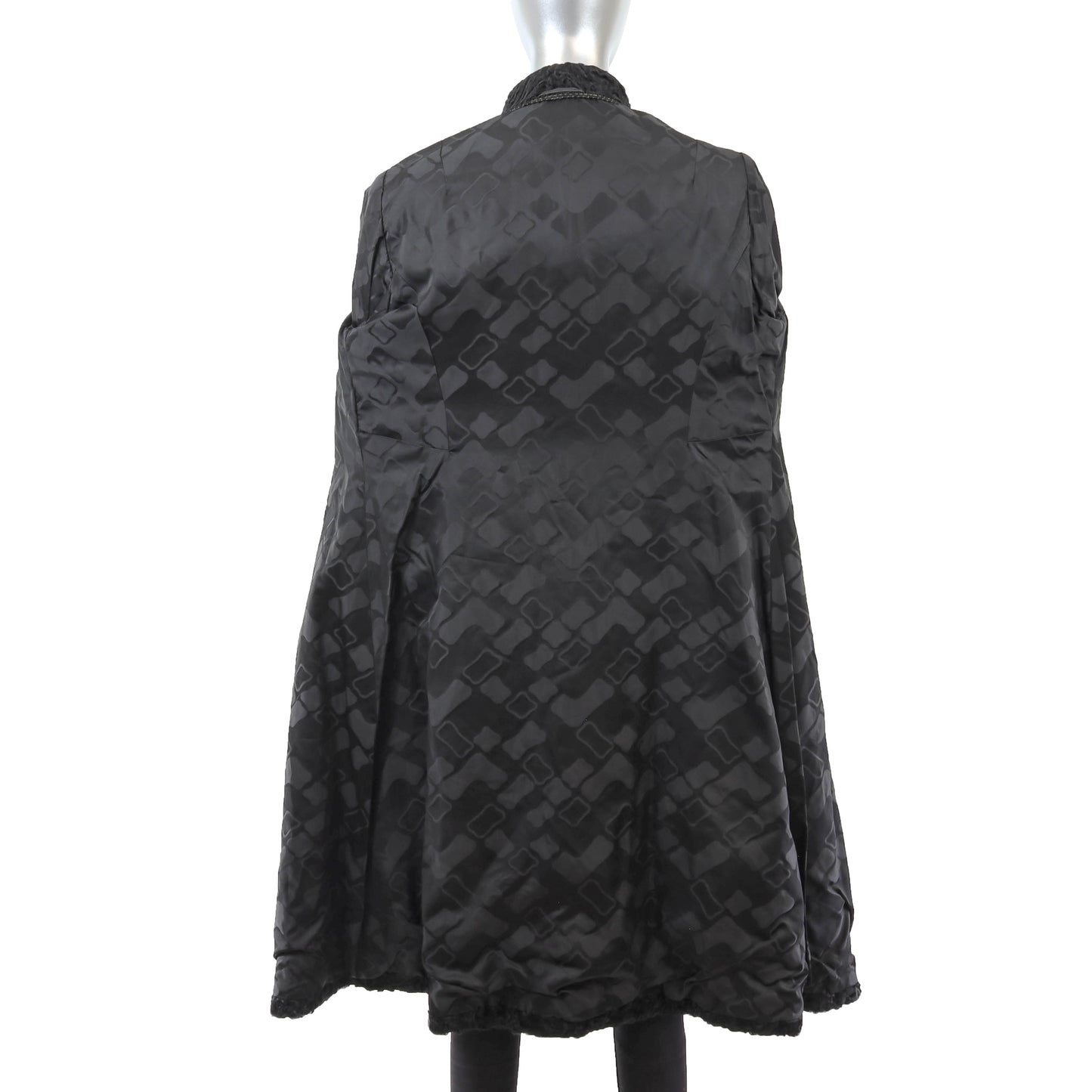 Black Swakara Lamb Coat- Size S