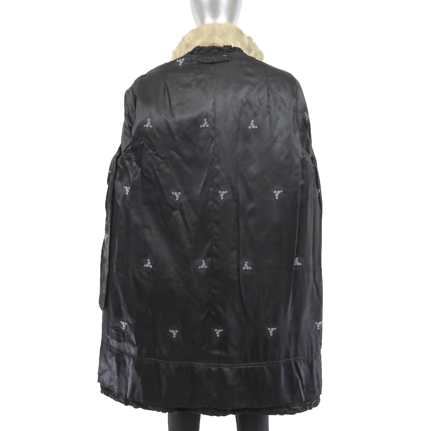 Lamb Coat with Mink Collar- Size M