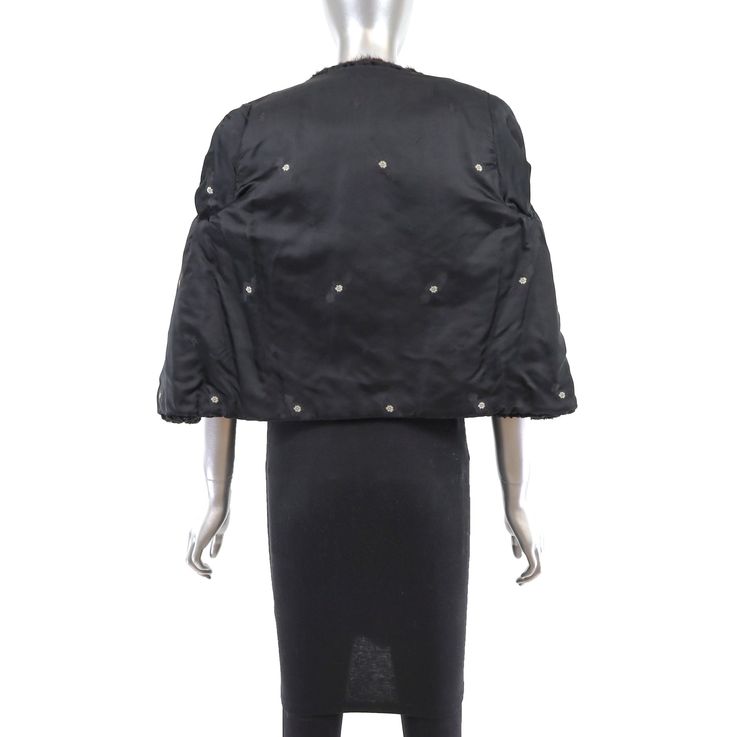 Persian Lamb Jacket with Mink Collar- Size S