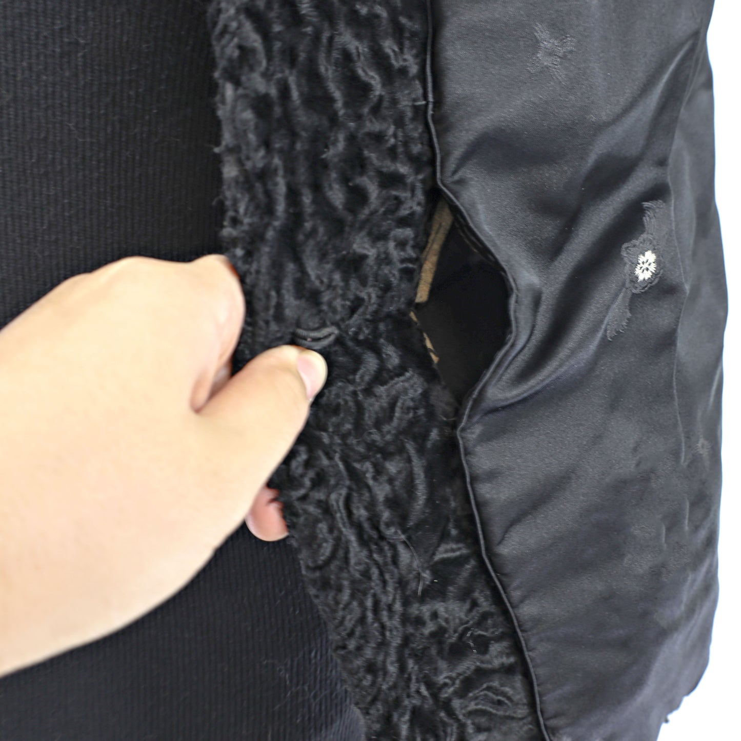Persian Lamb Jacket with Mink Collar- Size S