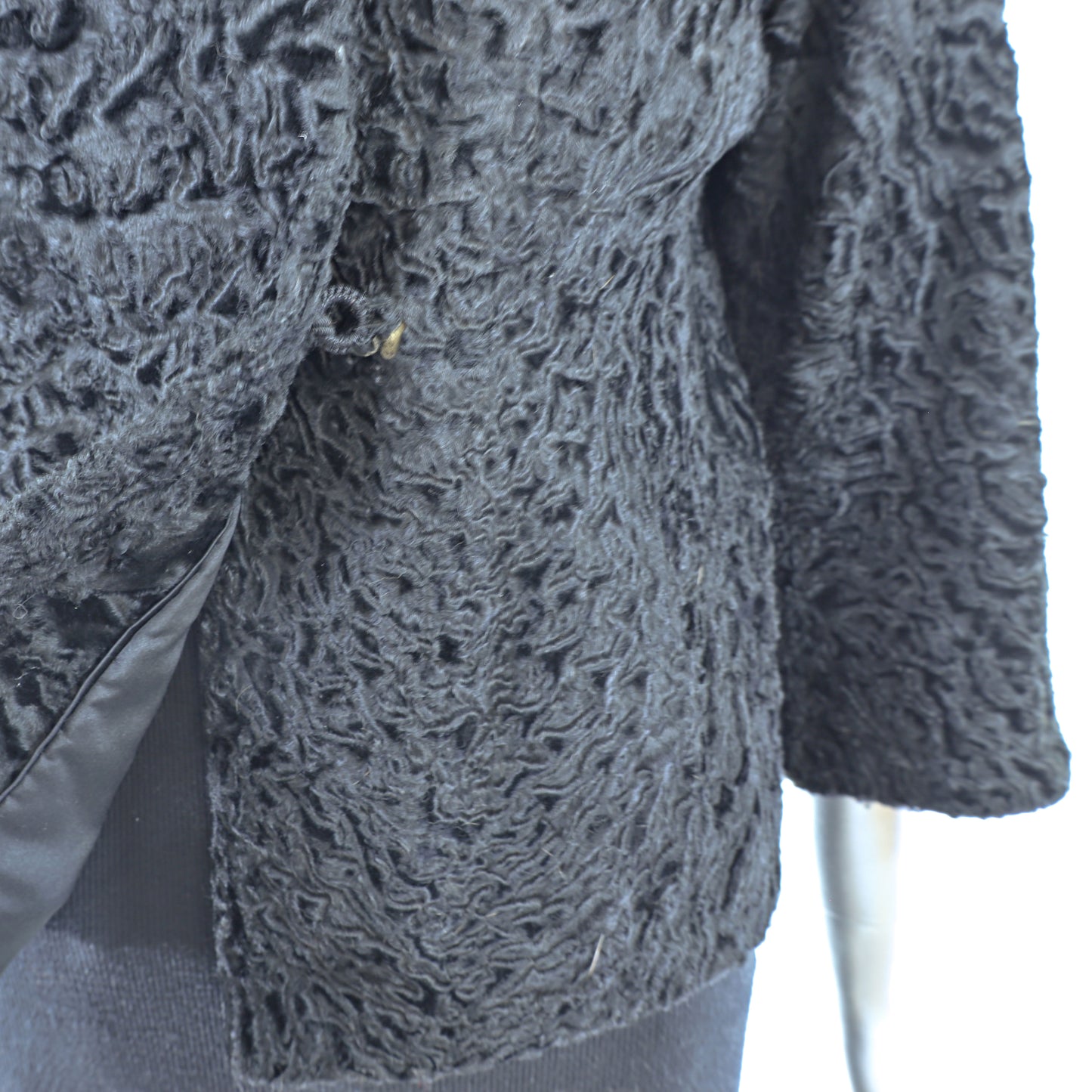 Persian Lamb Jacket with Mink Collar- Size S