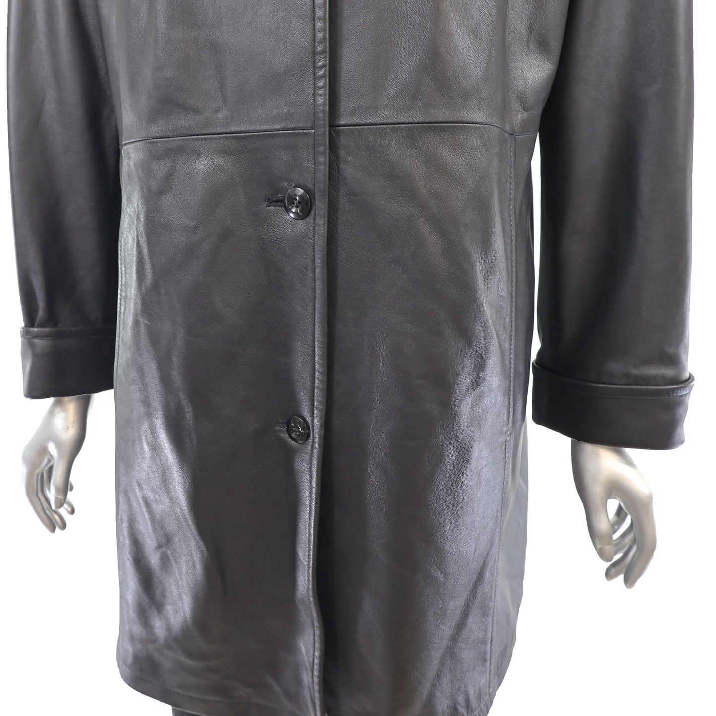 Leather Coat- Size L