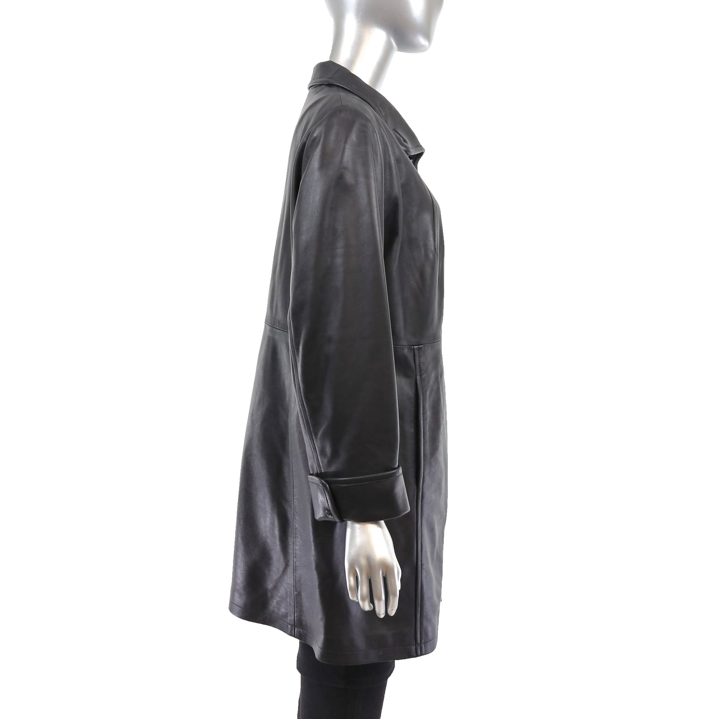 Leather Coat- Size L