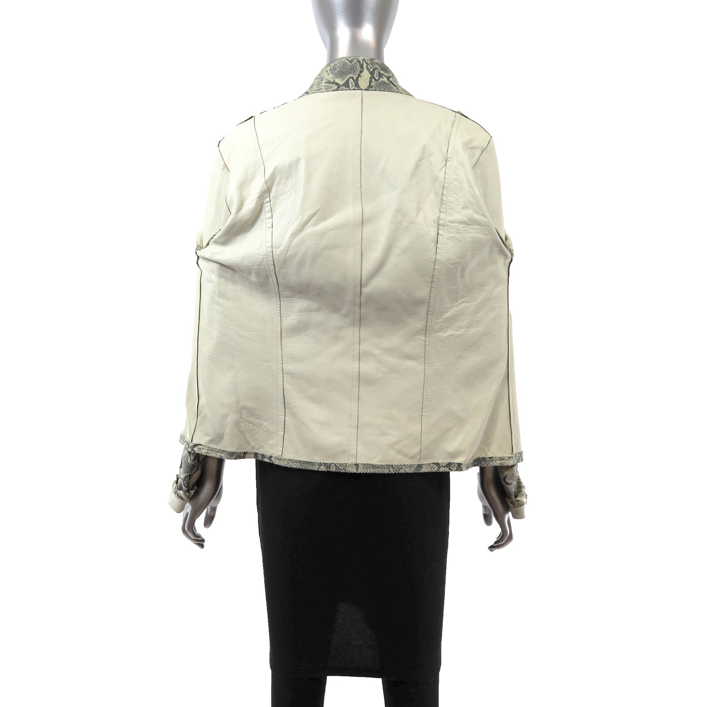 Snake Skin Leather Jacket- Size S