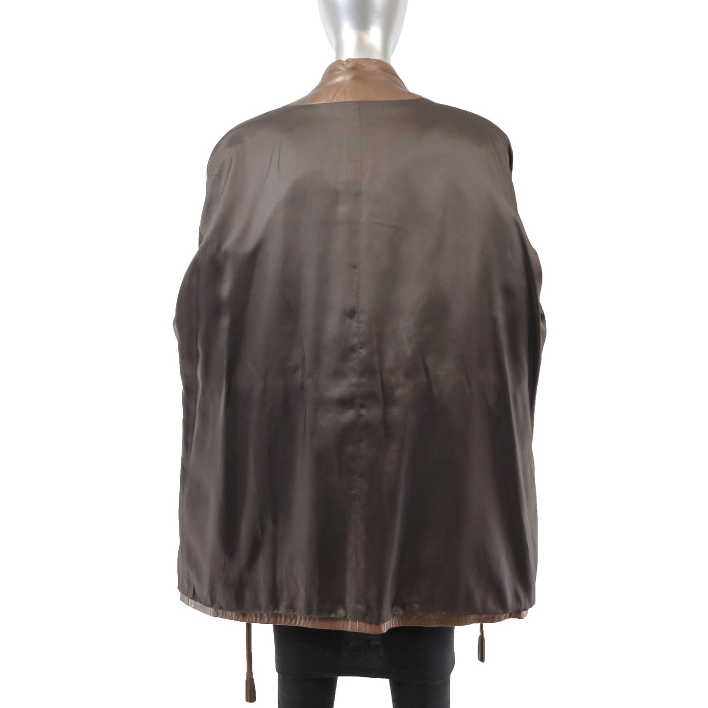 Brown Leather Jacket- Size L