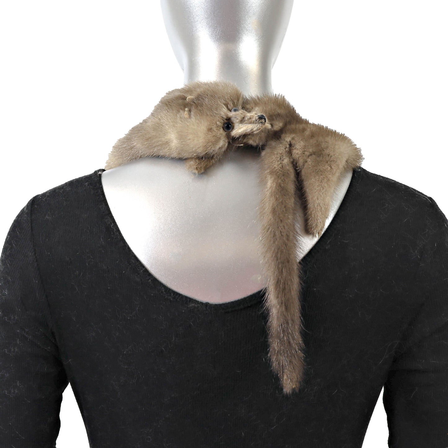 Grey Mink Boa- Size Free