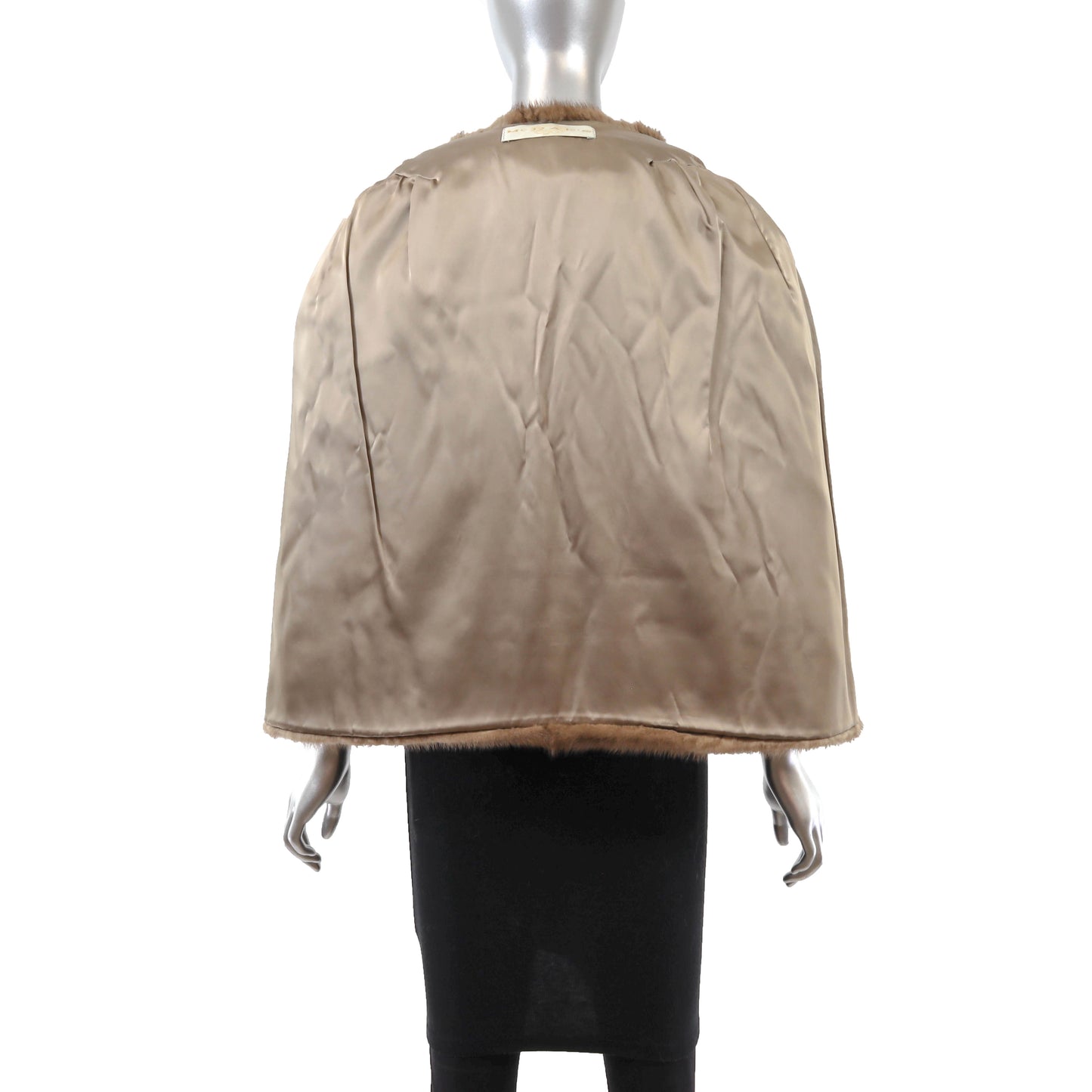 Light Brown Mink Cape- Size Free