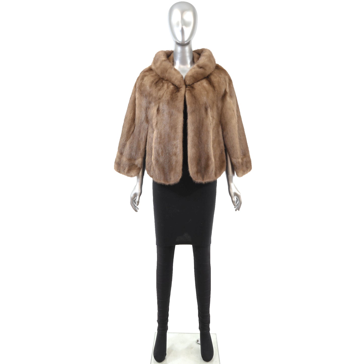 Light Brown Mink Cape- Size Free