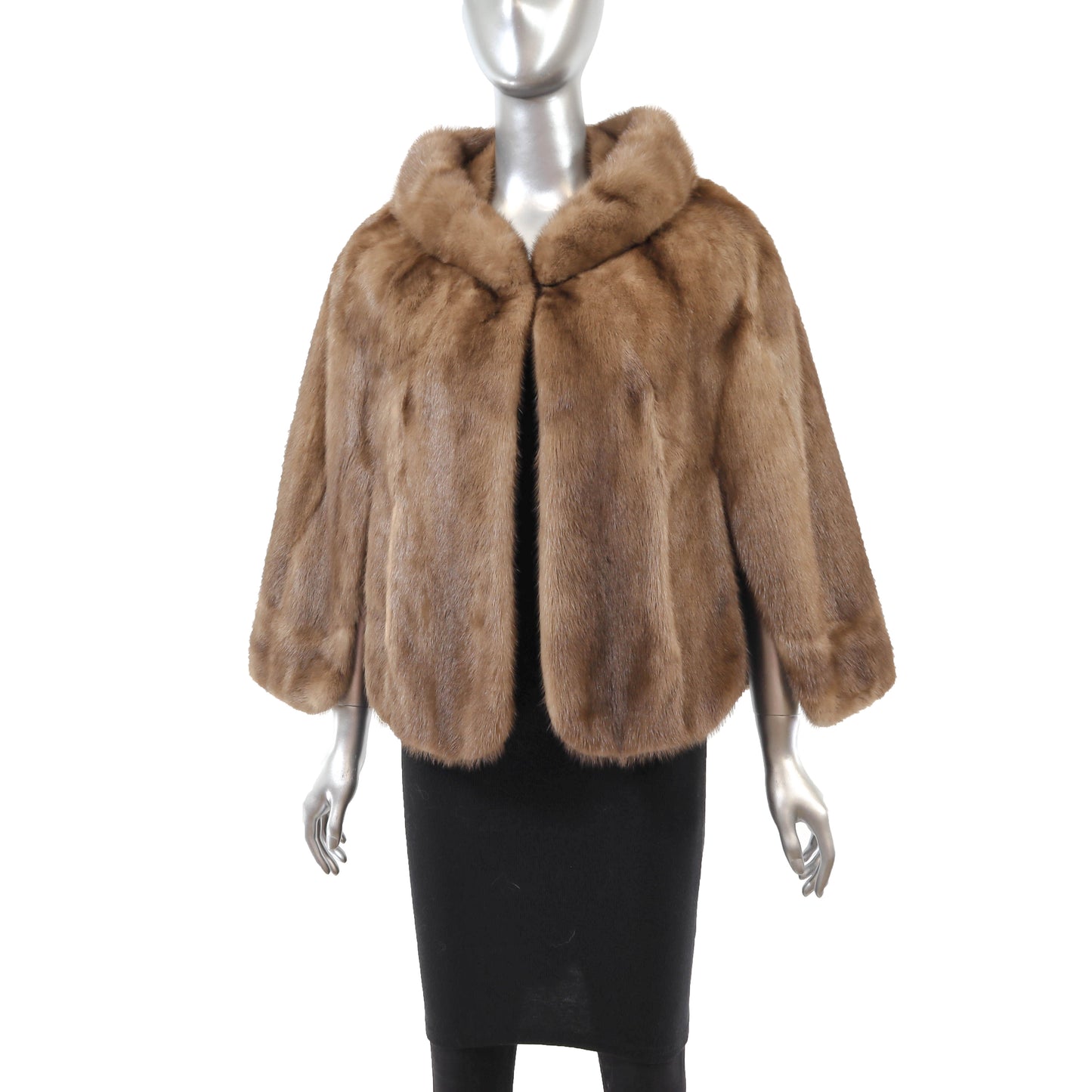 Light Brown Mink Cape- Size Free