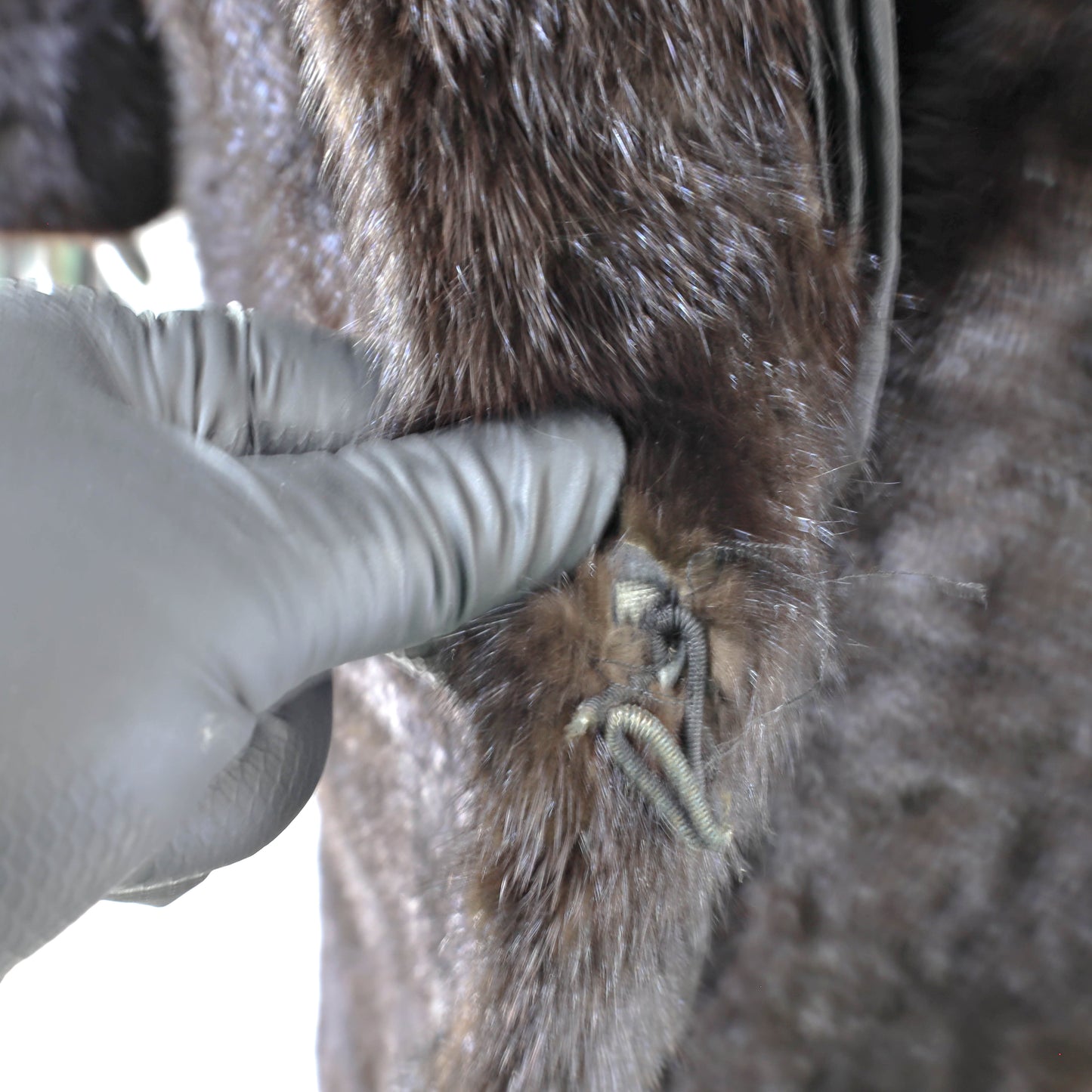 Brown Section Mink Coat- Size L