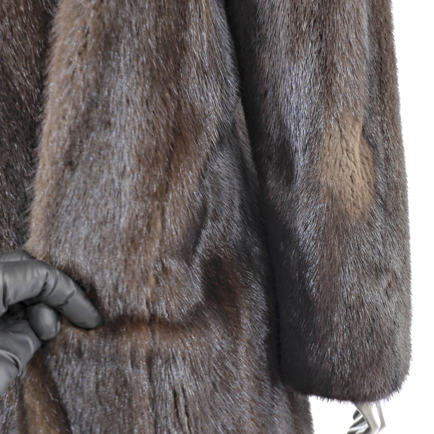 Dark Brown Mink Coat- Size XL