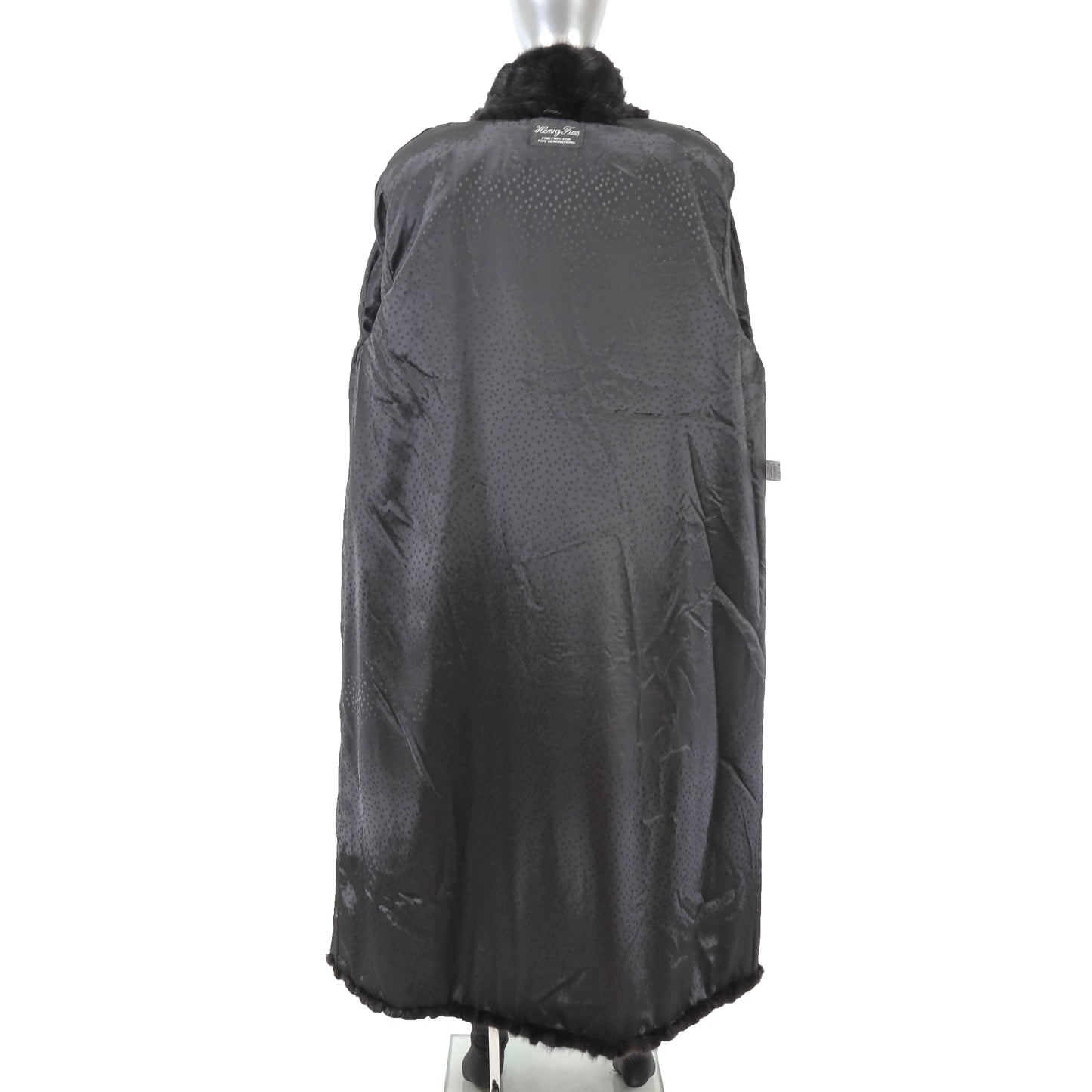 Men's Black Section Mink Coat- Size XL