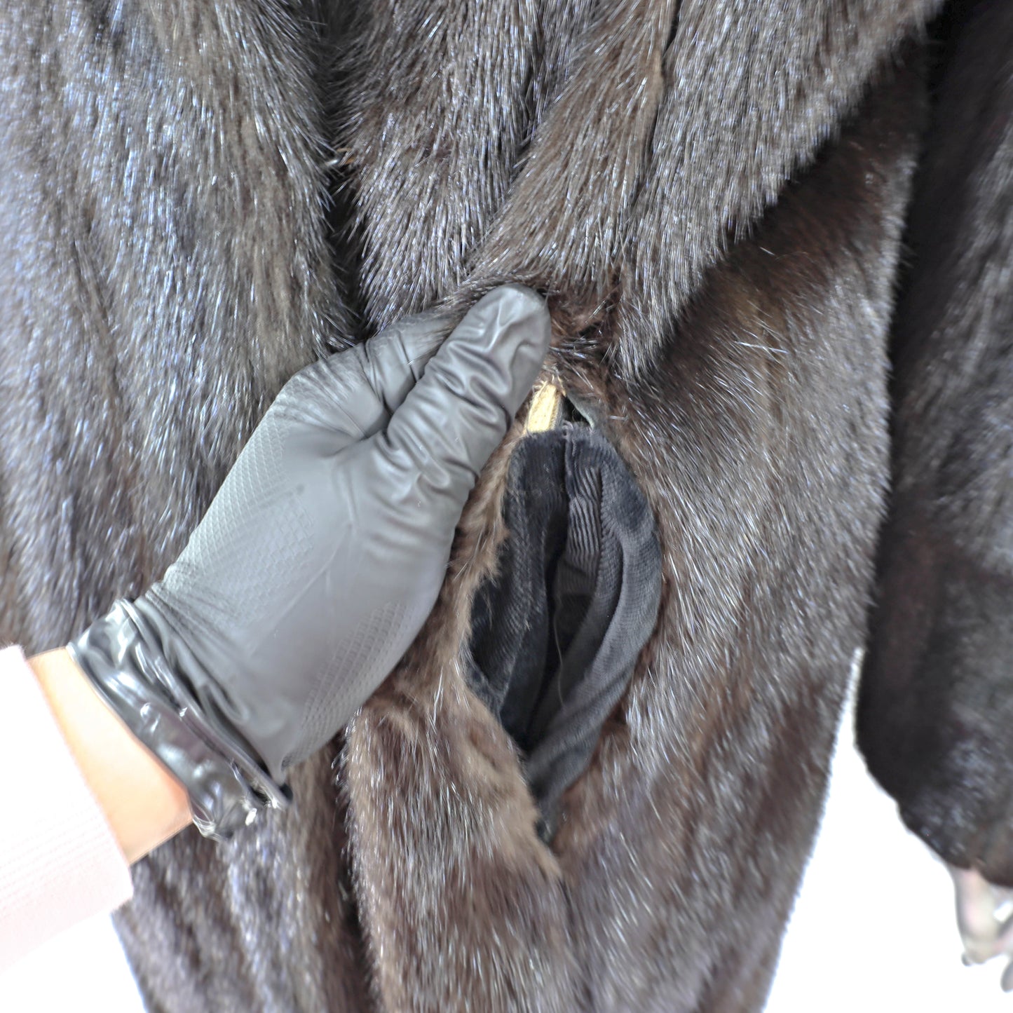 Dark Brown Mink Coat- Size L