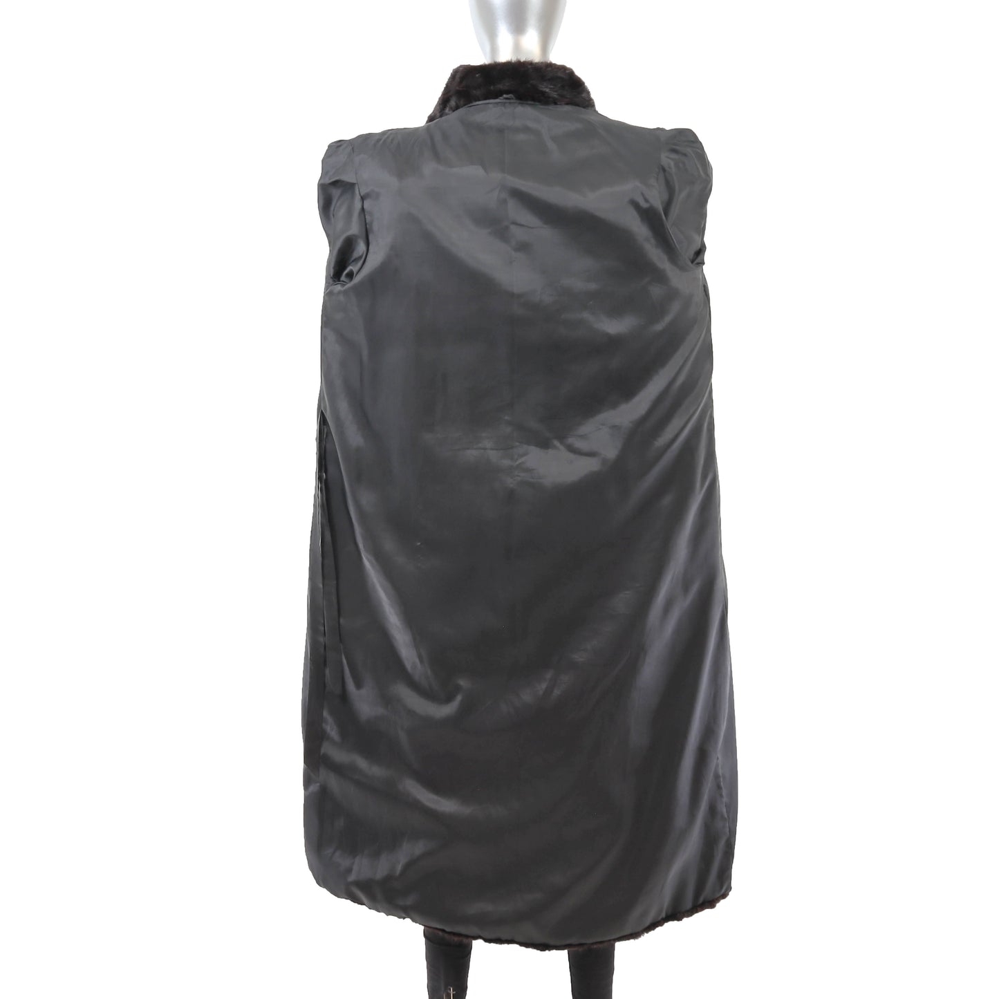 Dark Brown Section Mink Coat- Size M