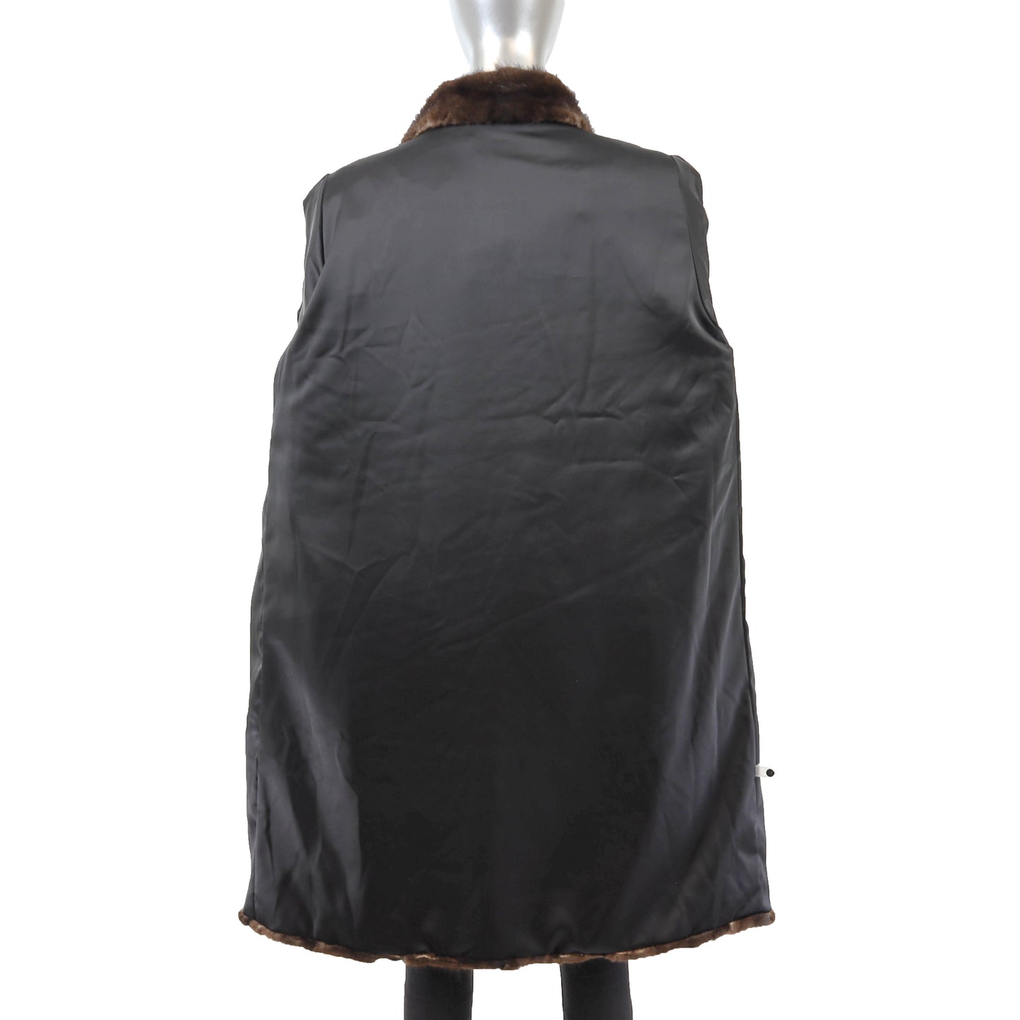 Brown Section Mink Coat- Size L