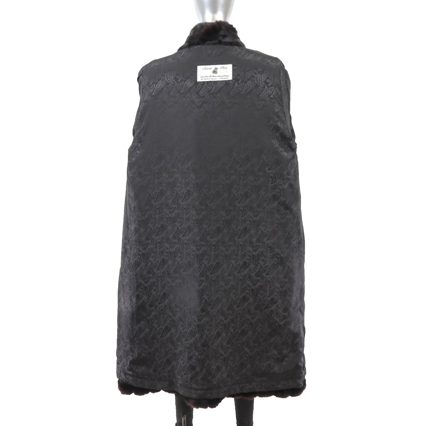 Black Mink Coat- Size XL