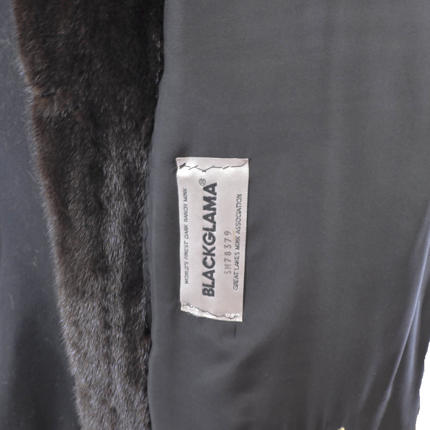 Blackglama/ Evans Black Mink Coat- Size L