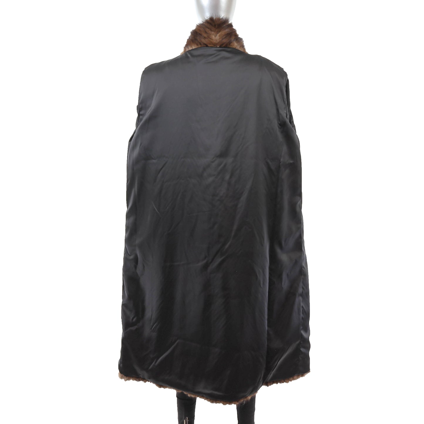 Brown Section Mink Coat- Size XL