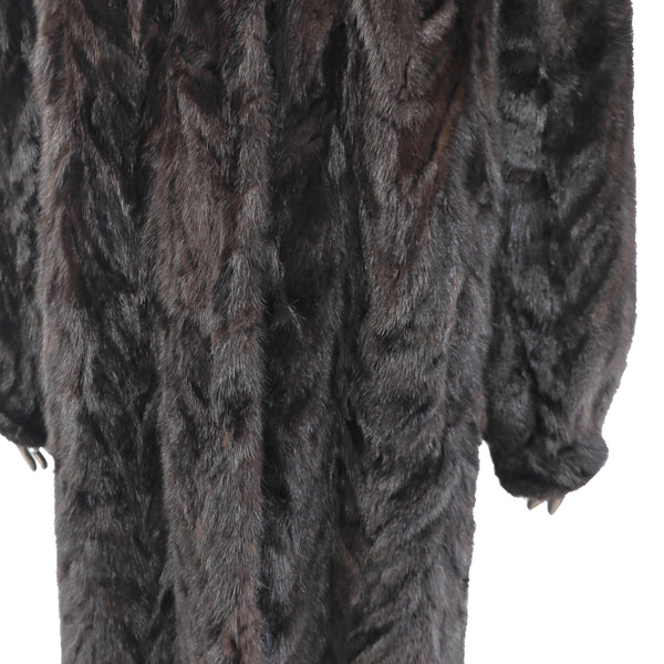 Mahogany Section Mink Coat- Size L