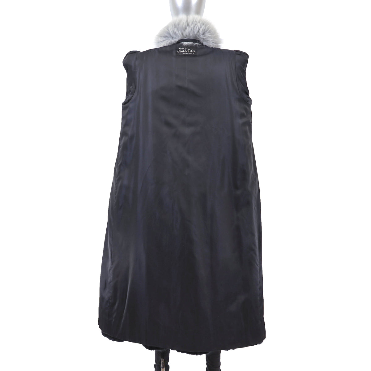Ombre Mink Coat with Fox Tuxedo- Size L