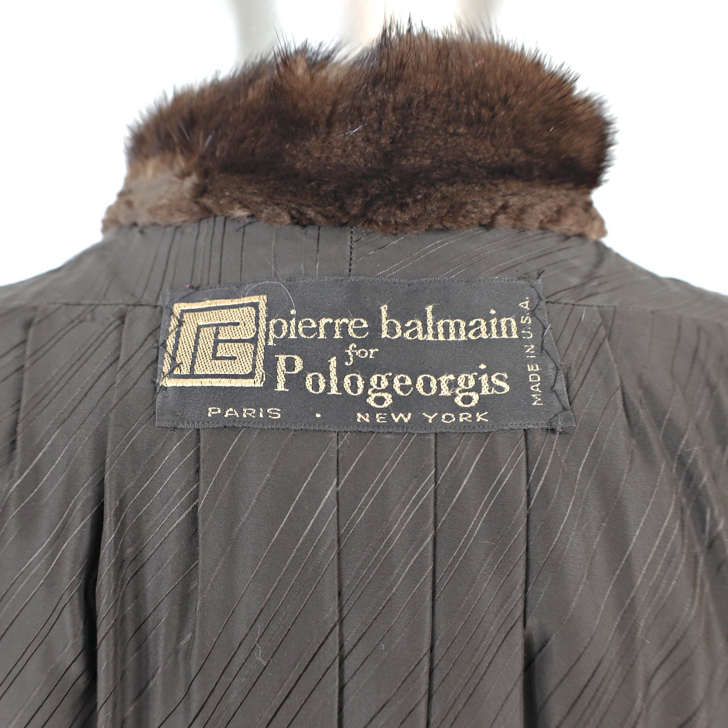 Pierre Balmain/ Saks-Fifth Avenue Sheared Mink Coat- Size XXL